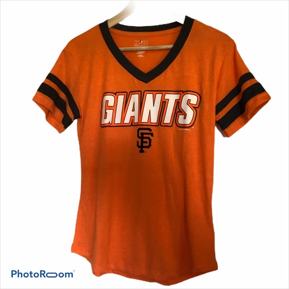 MLB Tops - 🌹San Francisco Giants baseball v neck ringer t S